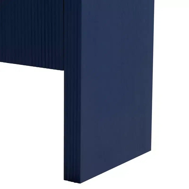 Credenza a righe da 63 pollici con 4 ante, armadio contenitore con ripiani regolabili 4L - ModernLuxe