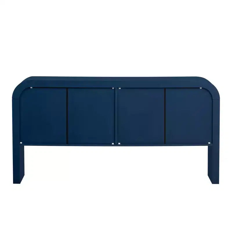 Credenza a righe da 63 pollici con 4 ante, armadio contenitore con ripiani regolabili 4L - ModernLuxe