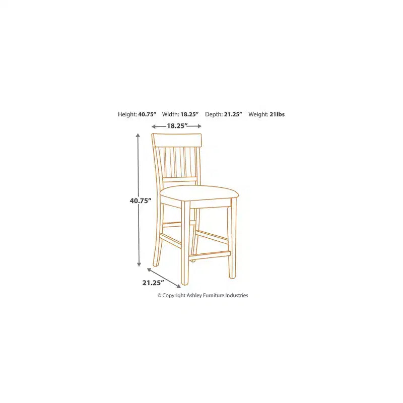 Sgabello imbottito Ralene Counter Height di Signature Design by Ashley, set da 2, marrone medio