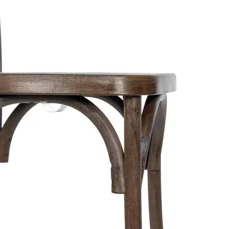 Flash Furniture HERCULES Confezione da 2 sedie con schienale a croce in resina effetto legno per interni/esterni uso commerciale