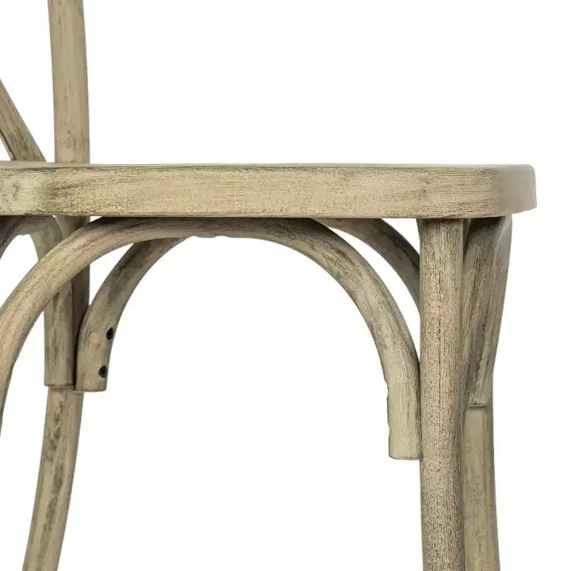 Flash Furniture HERCULES Confezione da 2 sedie con schienale a croce in resina effetto legno per interni/esterni uso commerciale