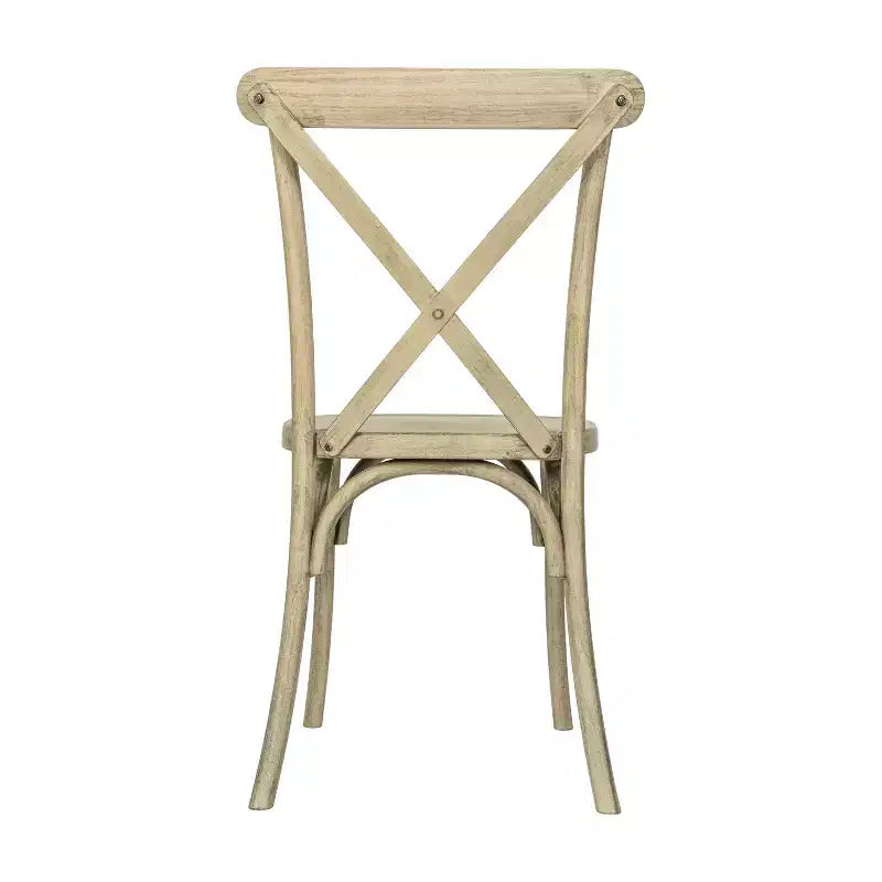 Flash Furniture HERCULES Confezione da 2 sedie con schienale a croce in resina effetto legno per interni/esterni uso commerciale