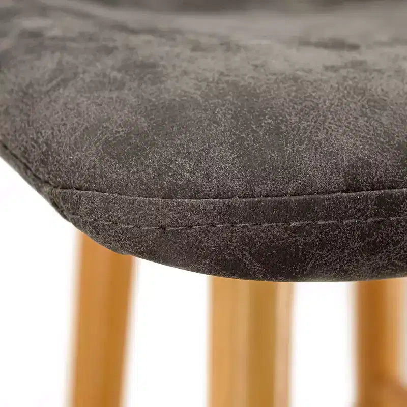 LeisureMod Markley - Set di 4 sedie da pranzo moderne in similpelle con gambe dorate, seduta imbottita, design elegante per cucina, sala da pranzo, ufficio o bar