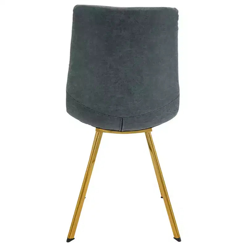 LeisureMod Markley - Set di 4 sedie da pranzo moderne in similpelle con gambe dorate, seduta imbottita, design elegante per cucina, sala da pranzo, ufficio o bar