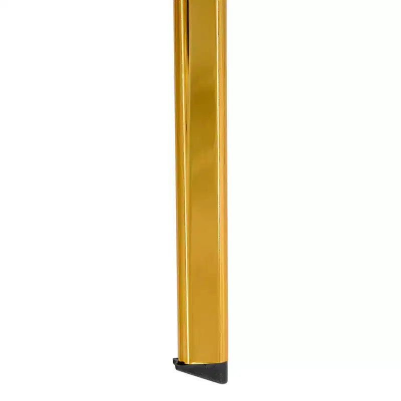 LeisureMod Markley - Set di 4 sedie da pranzo moderne in similpelle con gambe dorate, seduta imbottita, design elegante per cucina, sala da pranzo, ufficio o bar
