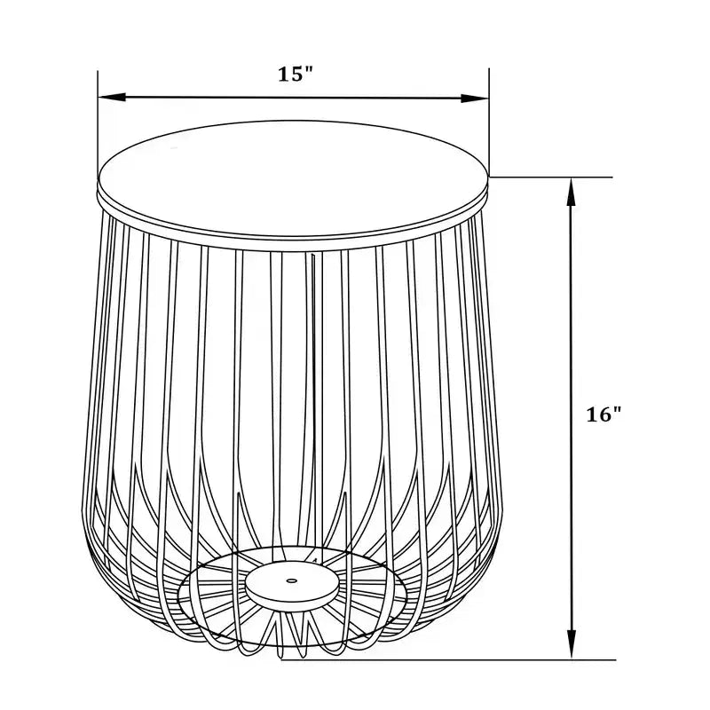 Tavolino Moderno Mid-Century LeisureMod Runswick - Tavolino d'Appoggio in Legno e Metallo con Vano Contenitore a Scomparsa e Vano Segreto