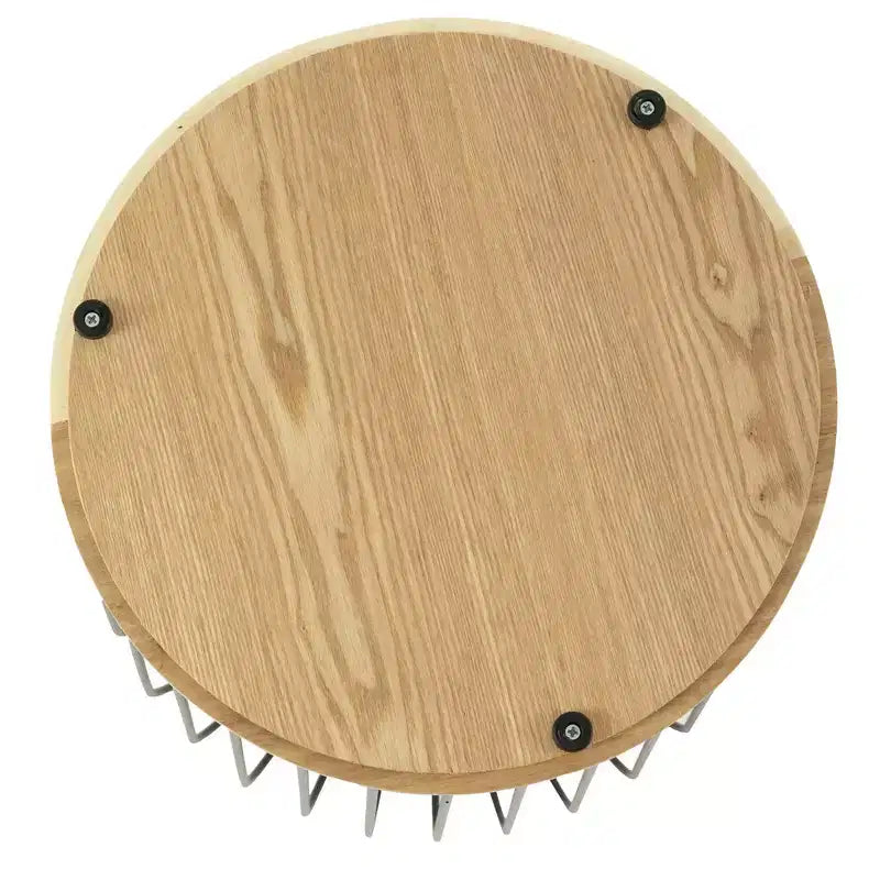 Tavolino Moderno Mid-Century LeisureMod Runswick - Tavolino d'Appoggio in Legno e Metallo con Vano Contenitore a Scomparsa e Vano Segreto