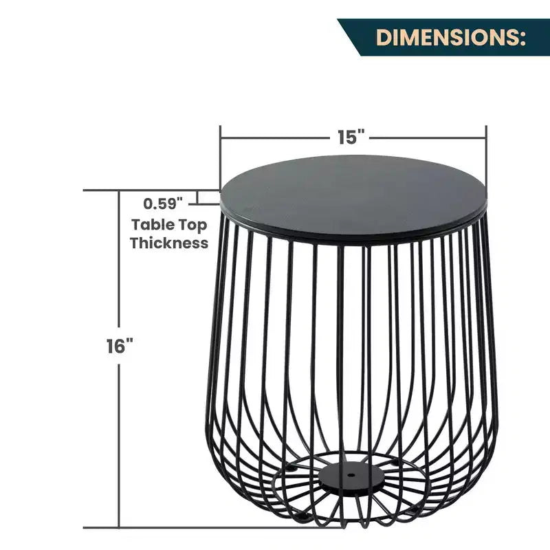 Tavolino Moderno Mid-Century LeisureMod Runswick - Tavolino d'Appoggio in Legno e Metallo con Vano Contenitore a Scomparsa e Vano Segreto