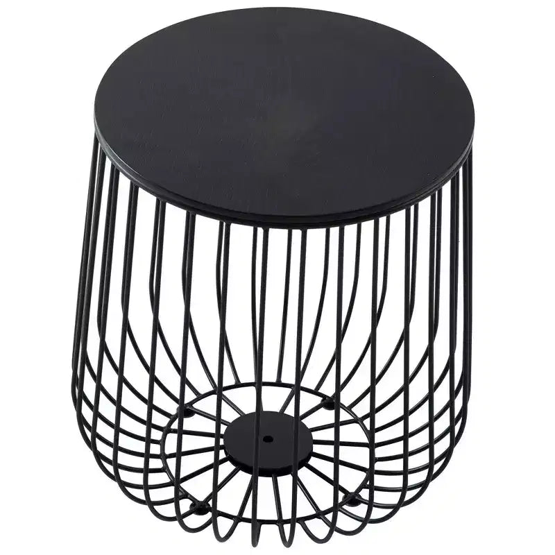 Tavolino Moderno Mid-Century LeisureMod Runswick - Tavolino d'Appoggio in Legno e Metallo con Vano Contenitore a Scomparsa e Vano Segreto