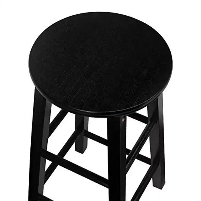 Sgabelli da bar da cucina alti 73,6 cm PJ Wood con seduta rotonda classica