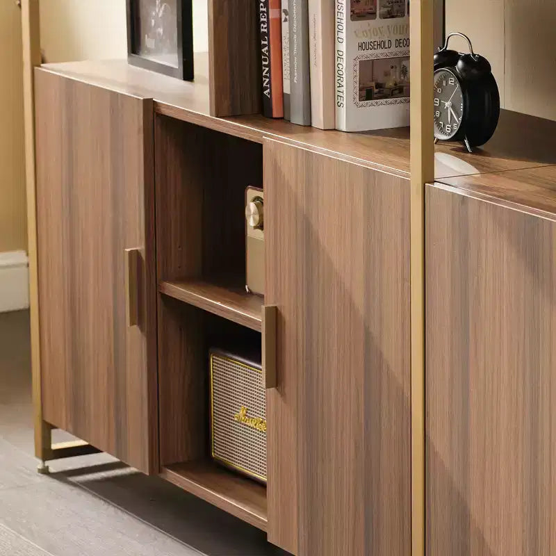 Libreria in Legno, Base Contenitore, Ripiani Regolabili