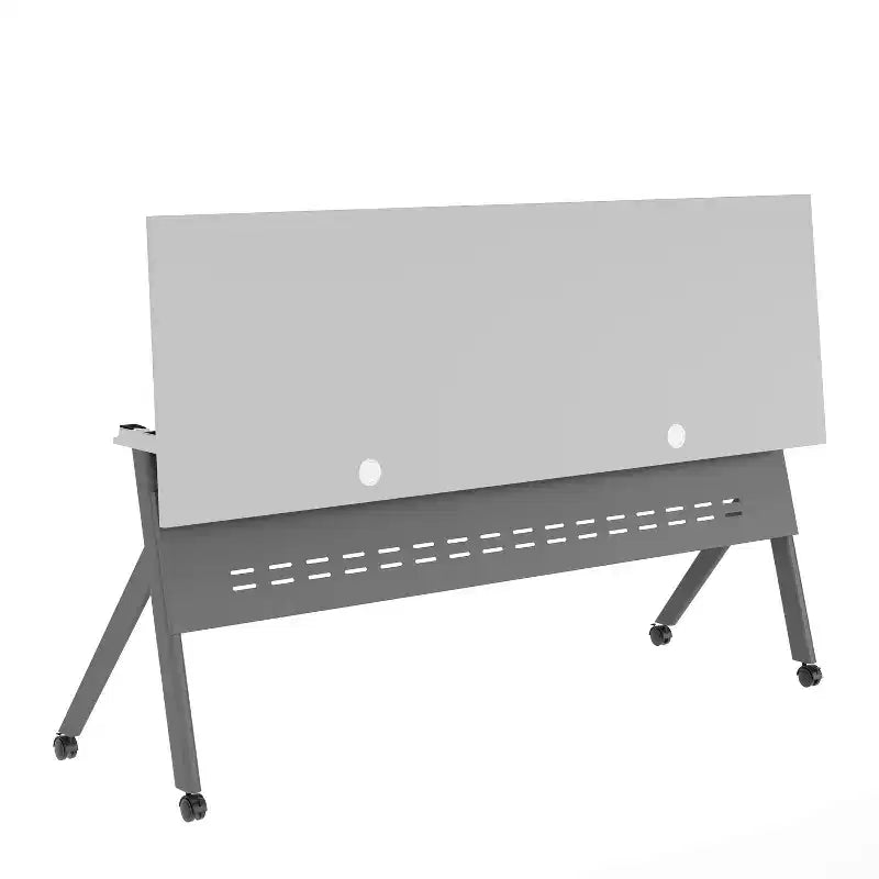 Tavolo da formazione ribaltabile per carichi pesanti Emma e Oliver con design impilabile, pannello per la privacy, gambe a Y, piano del tavolo, telaio in metallo