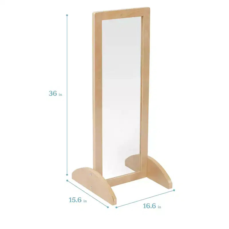 ECR4Kids Specchio Bidirezionale Monofacciale in Legno per Bambini, Mobili per Bambini