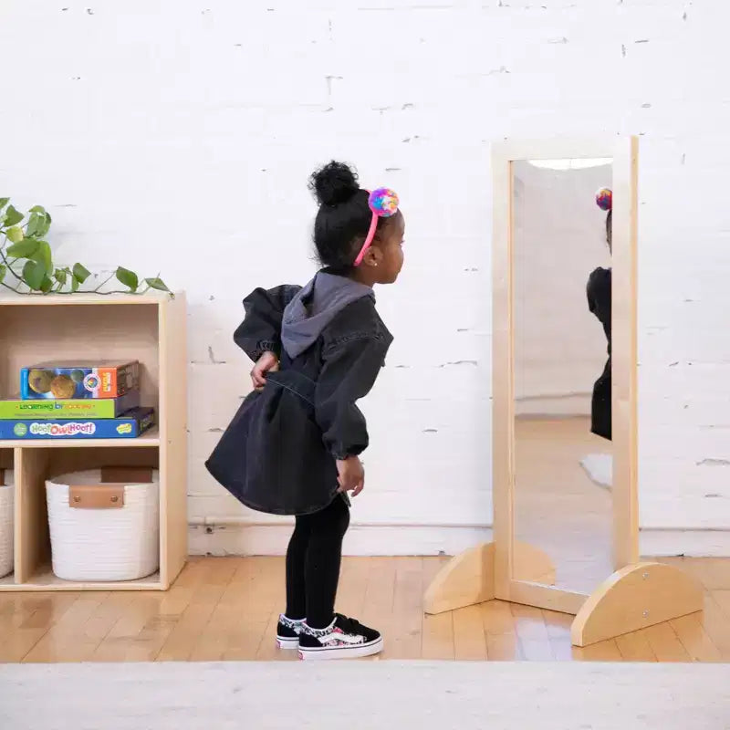 ECR4Kids Specchio Bidirezionale Monofacciale in Legno per Bambini, Mobili per Bambini