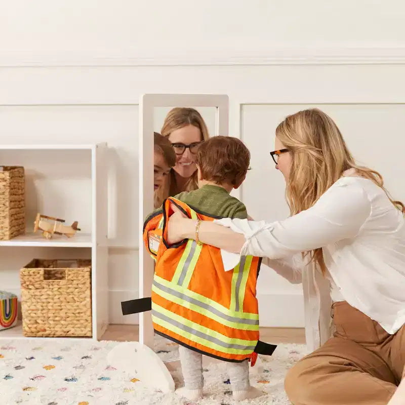 ECR4Kids Specchio Bidirezionale Monofacciale in Legno per Bambini, Mobili per Bambini