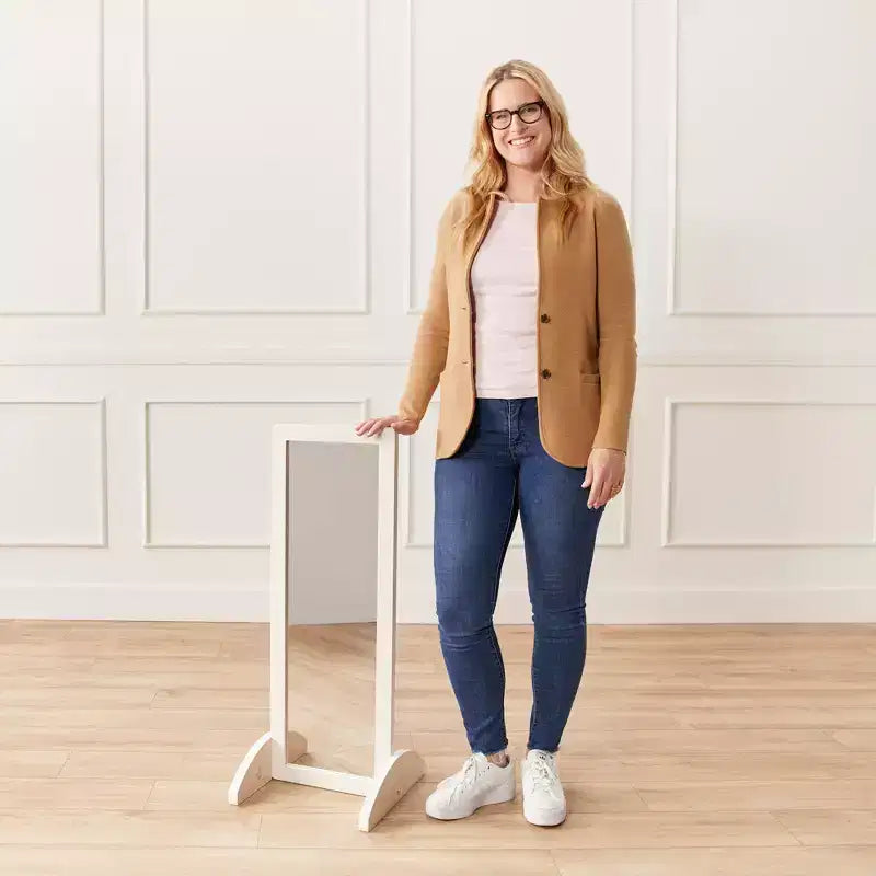 ECR4Kids Specchio Bidirezionale Monofacciale in Legno per Bambini, Mobili per Bambini