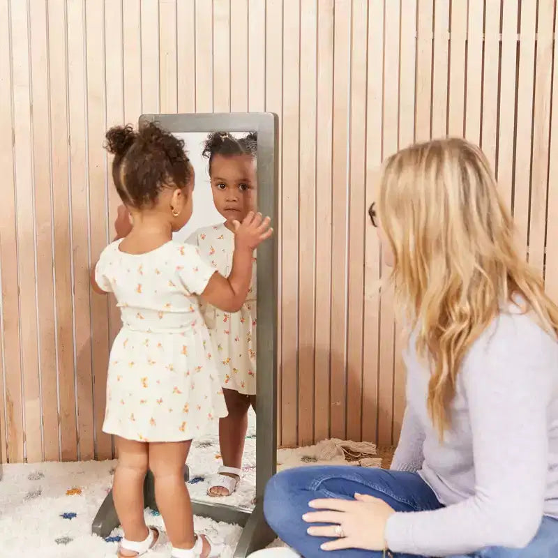 ECR4Kids Specchio Bidirezionale Monofacciale in Legno per Bambini, Mobili per Bambini