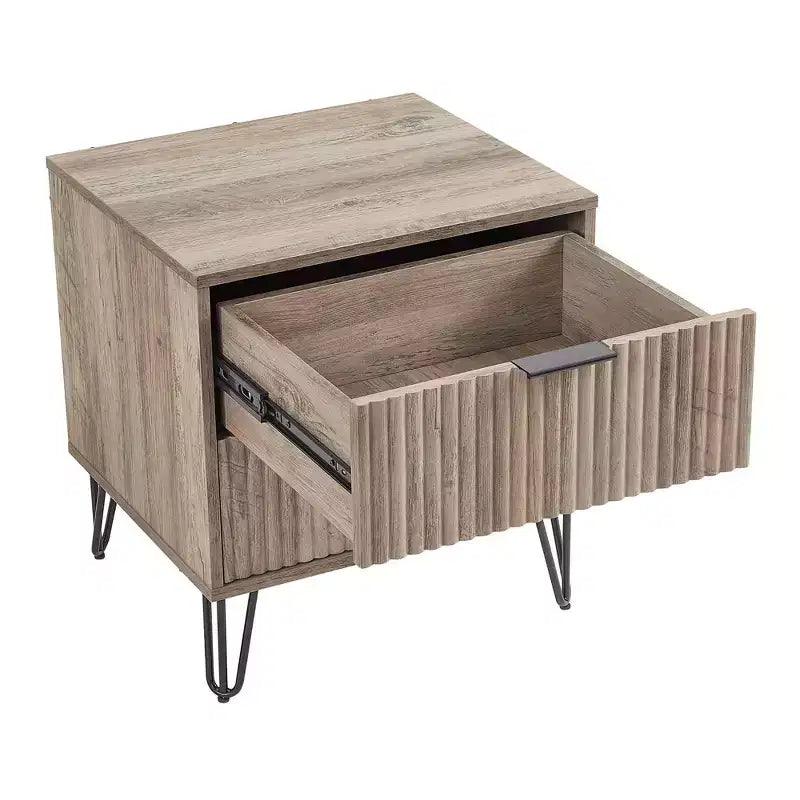 Manhattan Comfort Dumbo Set Comò Moderno a 5 Cassetti e Comodino a 2 Cassetti, 2 Pezzi