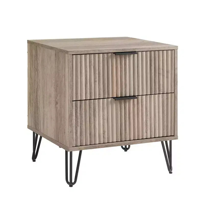 Manhattan Comfort Dumbo Set Comò Moderno a 5 Cassetti e Comodino a 2 Cassetti, 2 Pezzi