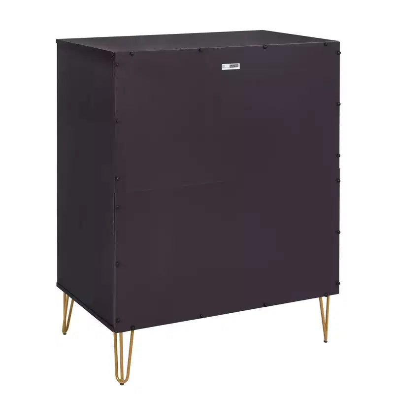 Manhattan Comfort Dumbo Set Comò Moderno a 5 Cassetti e Comodino a 2 Cassetti, 2 Pezzi