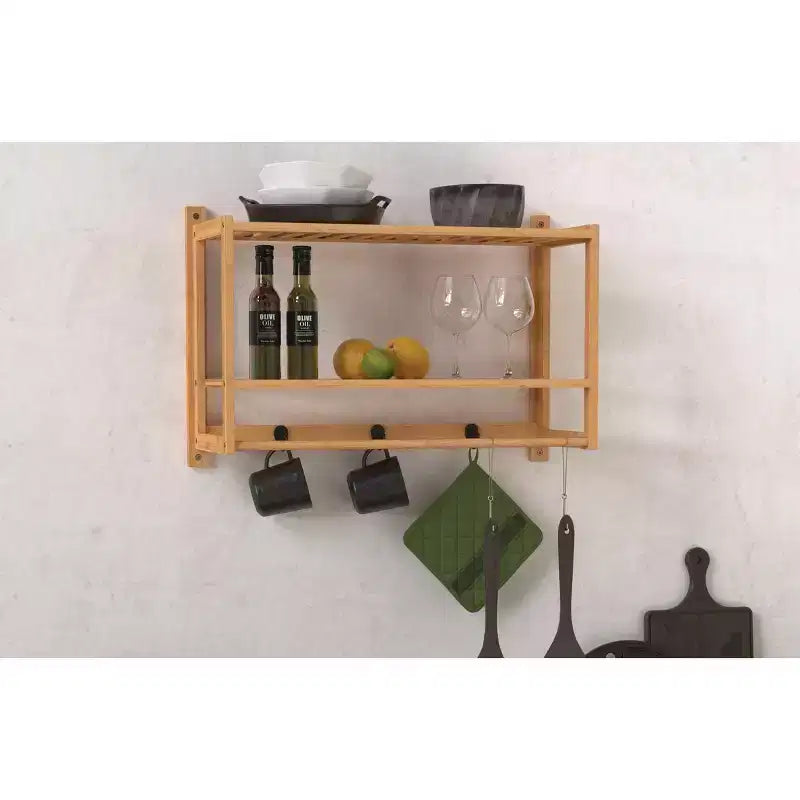Mensola da parete in bambù con ganci ClosetMaid - ClosetMaid