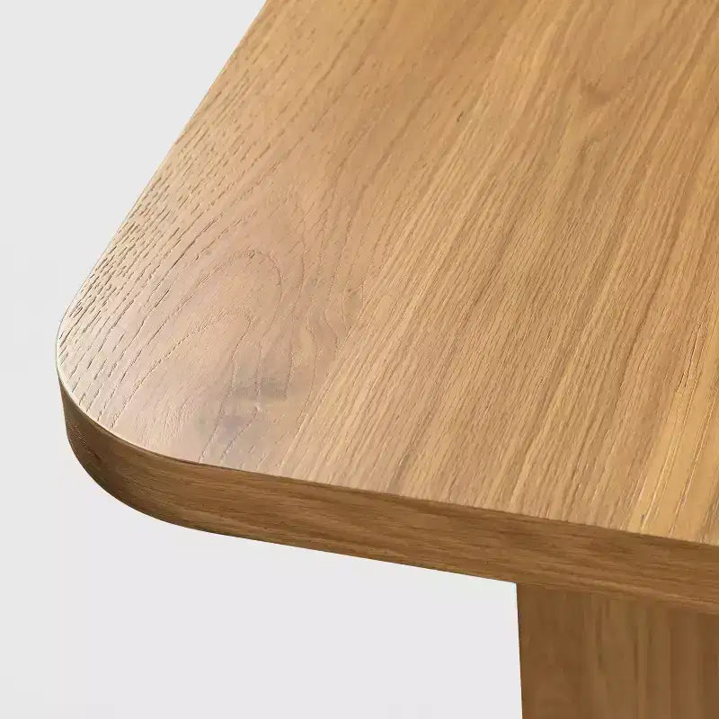 Tavolo da pranzo rettangolare Dovelina in legno di metà secolo, set tavolo da cucina in rattan per 6 persone - 67