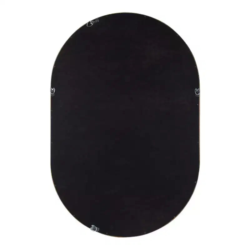 Specchio da parete a capsula Hutton con cornice in legno 24 x 36 - Kate & Laurel All Things Decor