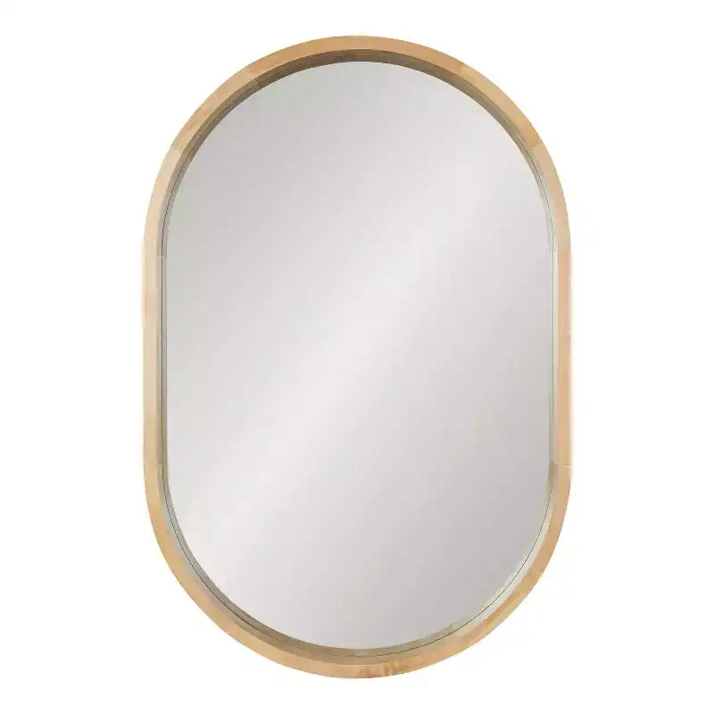 Specchio da parete a capsula Hutton con cornice in legno 24 x 36 - Kate & Laurel All Things Decor
