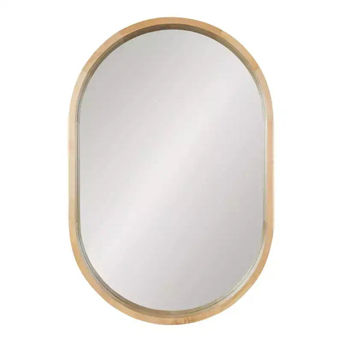 Specchio da parete a capsula Hutton con cornice in legno 24 x 36 - Kate & Laurel All Things Decor