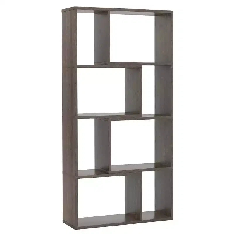 Costway Scaffale Geometrico da 48 pollici con 8 Cubi, Dispositivi Anti-ribaltamento, Bianco/Naturale/Grigio
