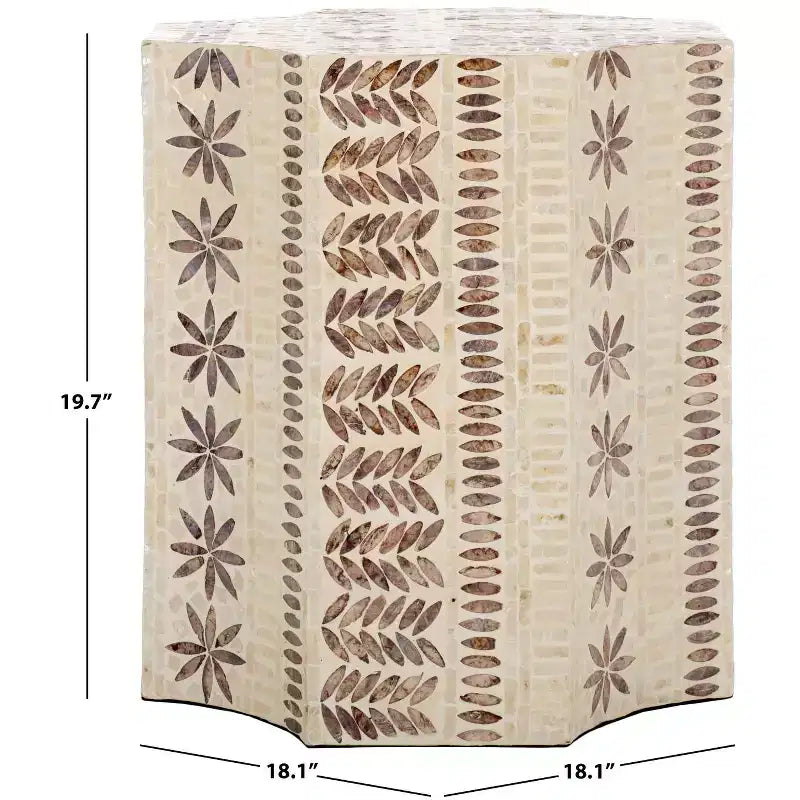 Tavolino d'appoggio Tuley - ACC1806A - Bianco/Oro - Safavieh