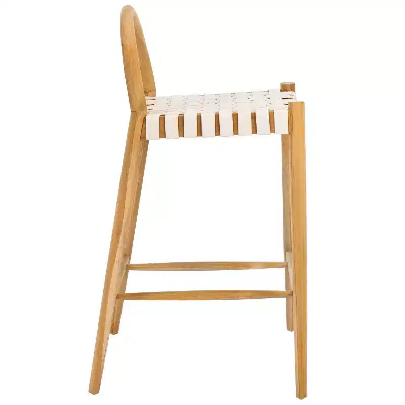 Sgabello da bancone Rhyan - BST1203A - Bianco/Naturale - Safavieh