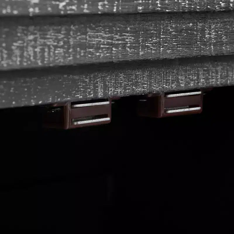 Mobile credenza retrò da 47,2W, mobiletto contenitore curvo e minimalista con maniglie dorate e divisori regolabili 4B -ModernLuxe