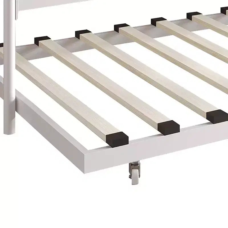 ChaletPosh Lettino in Metallo Twin Size con Rotelle Estraibili