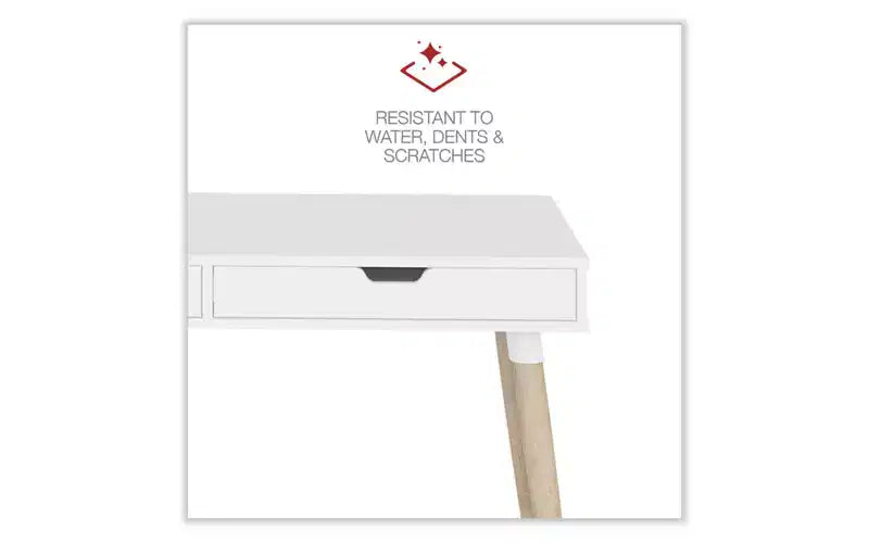 Scrivania Scandinavian Workspace by Alera, 47,24 x 23,62 x 29,53, bianco/legno beige
