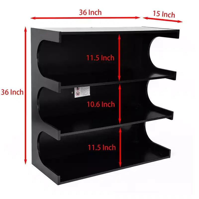 Tavolino da caffè libreria a 4 ripiani, mobile creativo multifunzione, espositore a terra per libri, scaffali organizer minimalisti, nero, 36 pollici