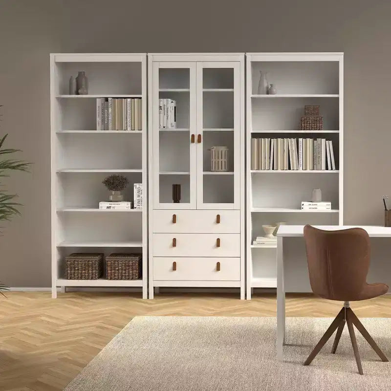 Tvilum, Libreria Regolabile a 6 Ripiani Madrid, Scaffale Aperto per Ufficio Domestico, Bianco
