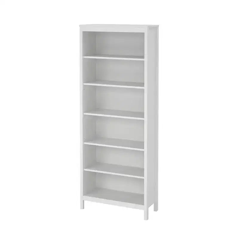 Tvilum, Libreria Regolabile a 6 Ripiani Madrid, Scaffale Aperto per Ufficio Domestico, Bianco