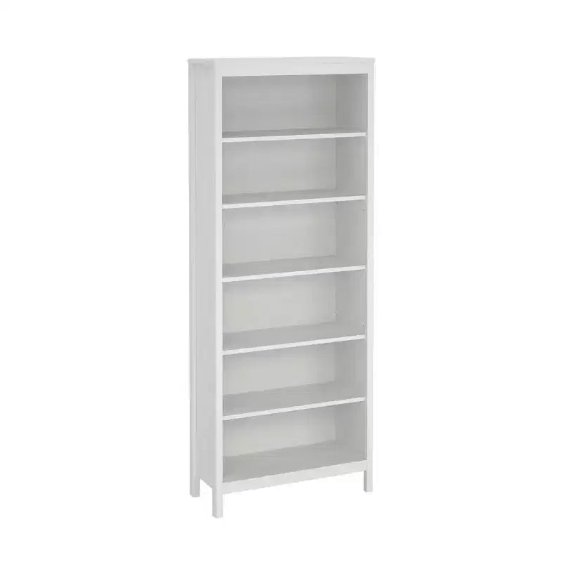 Tvilum, Libreria Regolabile a 6 Ripiani Madrid, Scaffale Aperto per Ufficio Domestico, Bianco