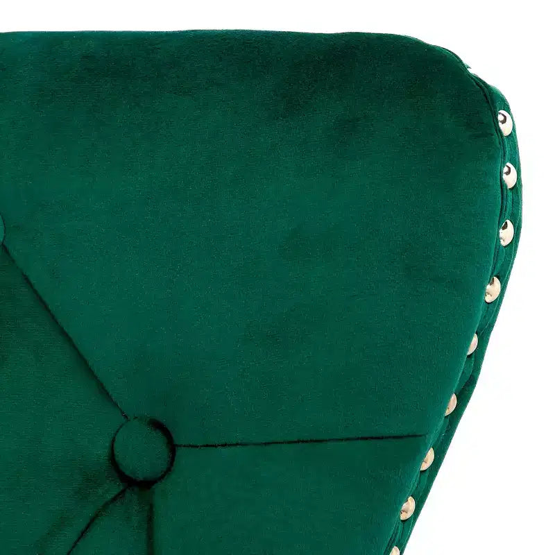 WestinTrends Sedie da Pranzo Imbottite in Velluto con Bottoni (Set da 4), Velluto Verde Scuro