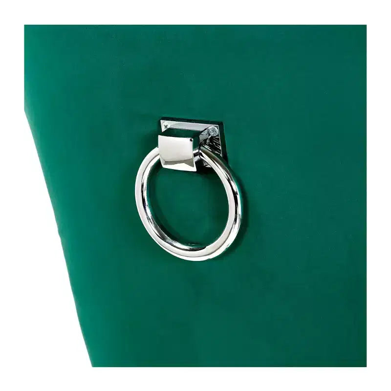 WestinTrends Sedie da Pranzo Imbottite in Velluto con Bottoni (Set da 4), Velluto Verde Scuro