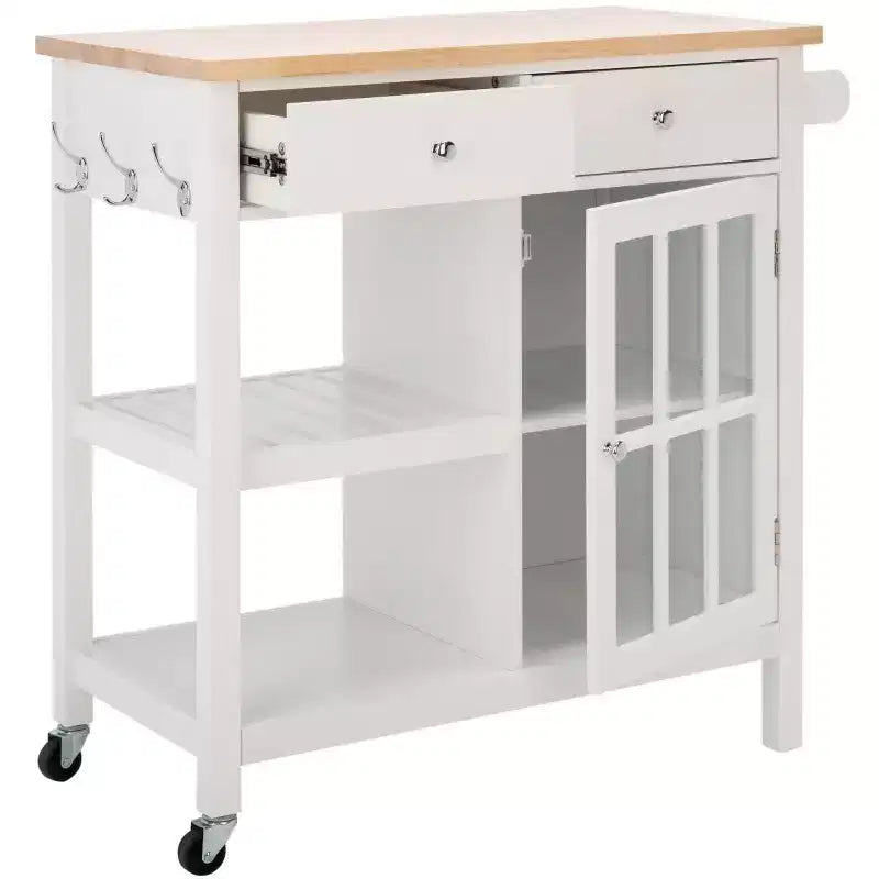 Carrello Locklyn 1 anta 2 cassetti 2 ripiani - KCH8703 - Safavieh