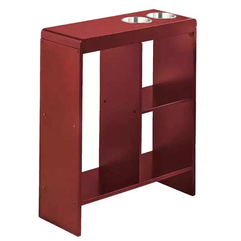 Tavolino da salotto Lakeside Collection Slim con portabibite e mensole integrate
