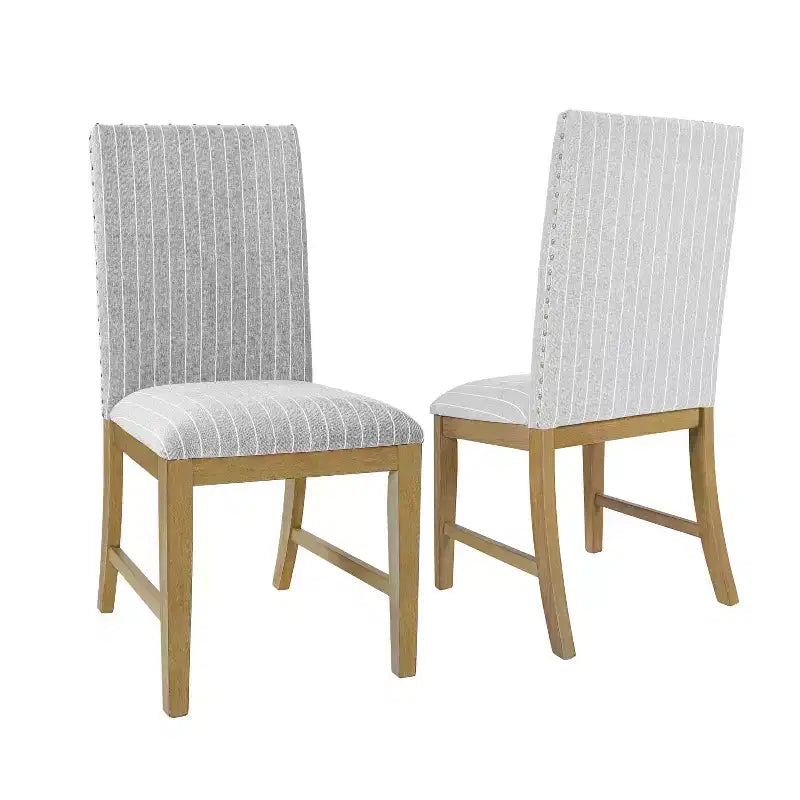 HomePop Set di 2 sedie da pranzo imbottite in legno con grembiule, struttura in compensato, capacità 136 kg