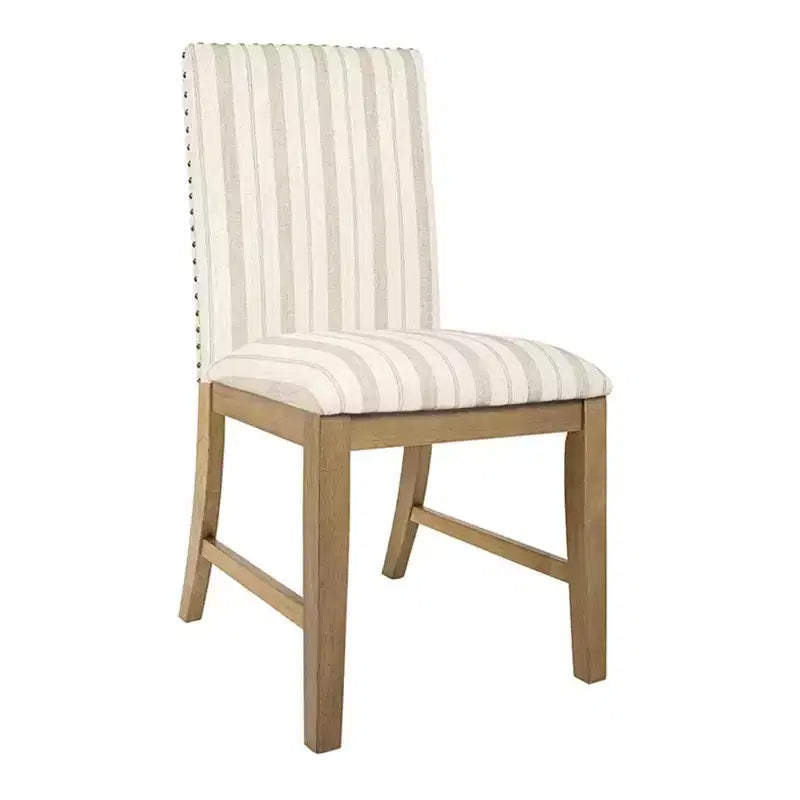 HomePop Set di 2 sedie da pranzo imbottite in legno con grembiule, struttura in compensato, capacità 136 kg