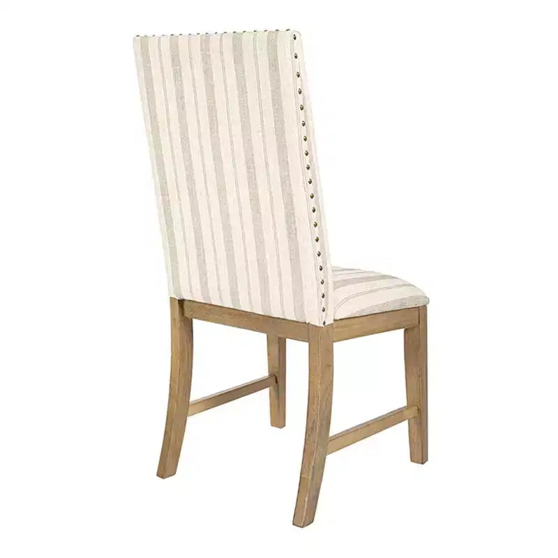 HomePop Set di 2 sedie da pranzo imbottite in legno con grembiule, struttura in compensato, capacità 136 kg