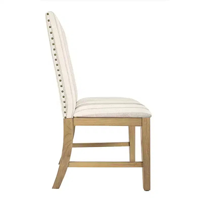 HomePop Set di 2 sedie da pranzo imbottite in legno con grembiule, struttura in compensato, capacità 136 kg