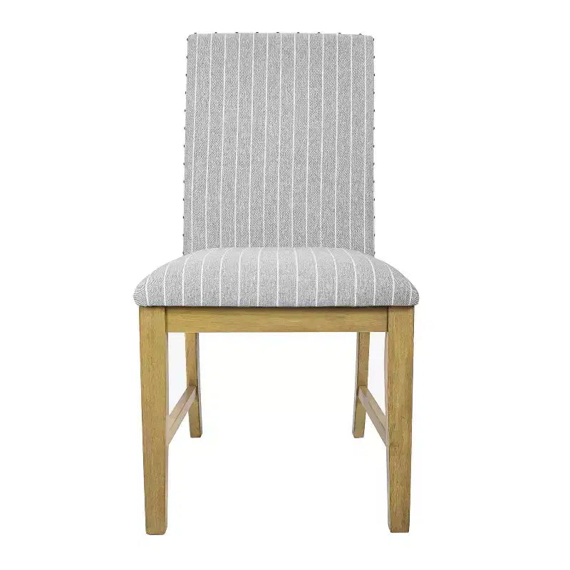 HomePop Set di 2 sedie da pranzo imbottite in legno con grembiule, struttura in compensato, capacità 136 kg