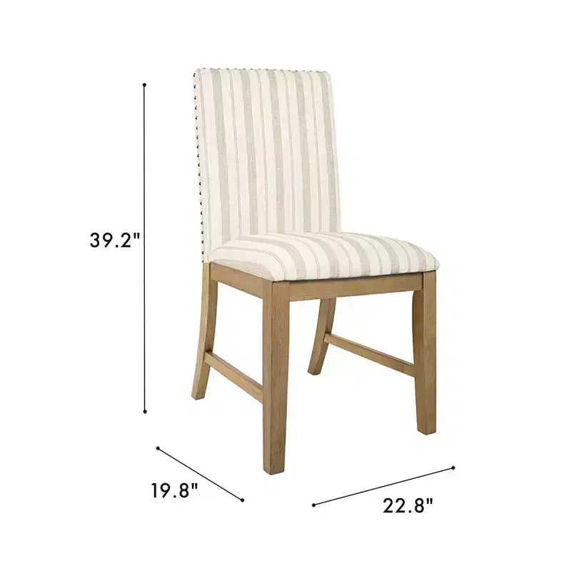 HomePop Set di 2 sedie da pranzo imbottite in legno con grembiule, struttura in compensato, capacità 136 kg