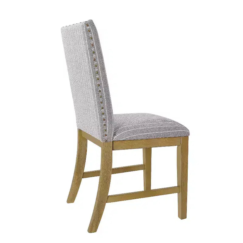 HomePop Set di 2 sedie da pranzo imbottite in legno con grembiule, struttura in compensato, capacità 136 kg